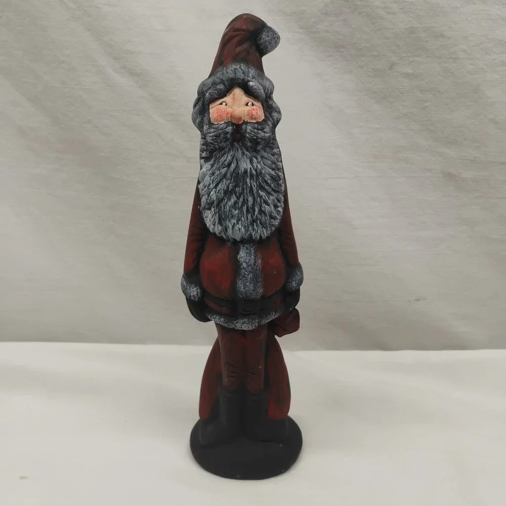 Vintage Folk Art Skinny Santa 9